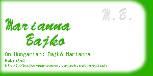 marianna bajko business card